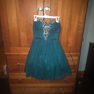 Teal Homecoming Dress